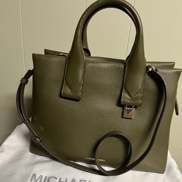 MICHAEL Michael Kors Bags Michael Michael Kors Rollins Large Pebbled Leather Satchel Poshmark